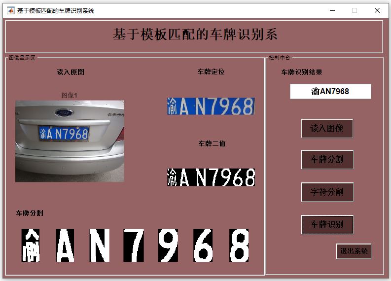 【B58】基于Matlab模板匹配的车牌识别系统(GUI界面) 【B58】基于Matlab模板匹配的车牌识别系统(GUI界面)