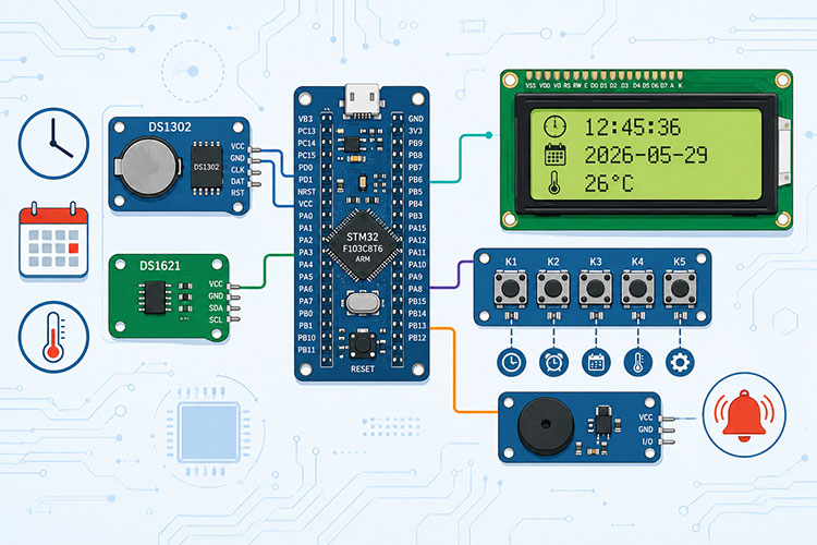 基于STM32的多功能万年历电子闹钟设计与实现