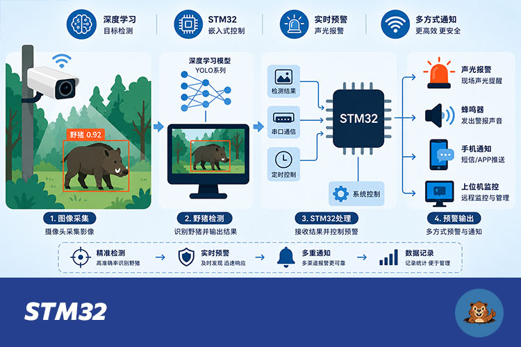 基于深度学习与STM32的野猪检测与预警系统