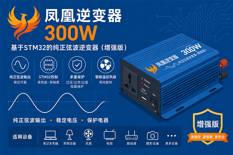 凤凰逆变器300W – 基于STM32的纯正弦波逆变器（增强版）